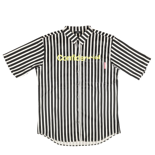 Marcelo Burlon Striped Confidencial Shirt - Black/White