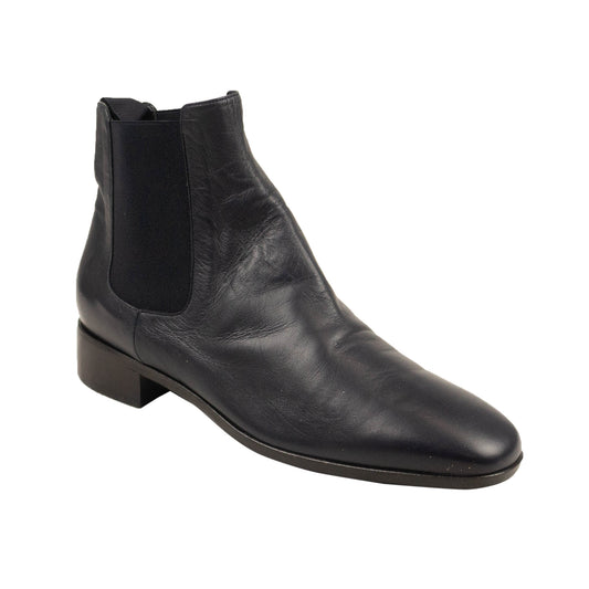 A.P.C Leather Chelsea Booties - Blue