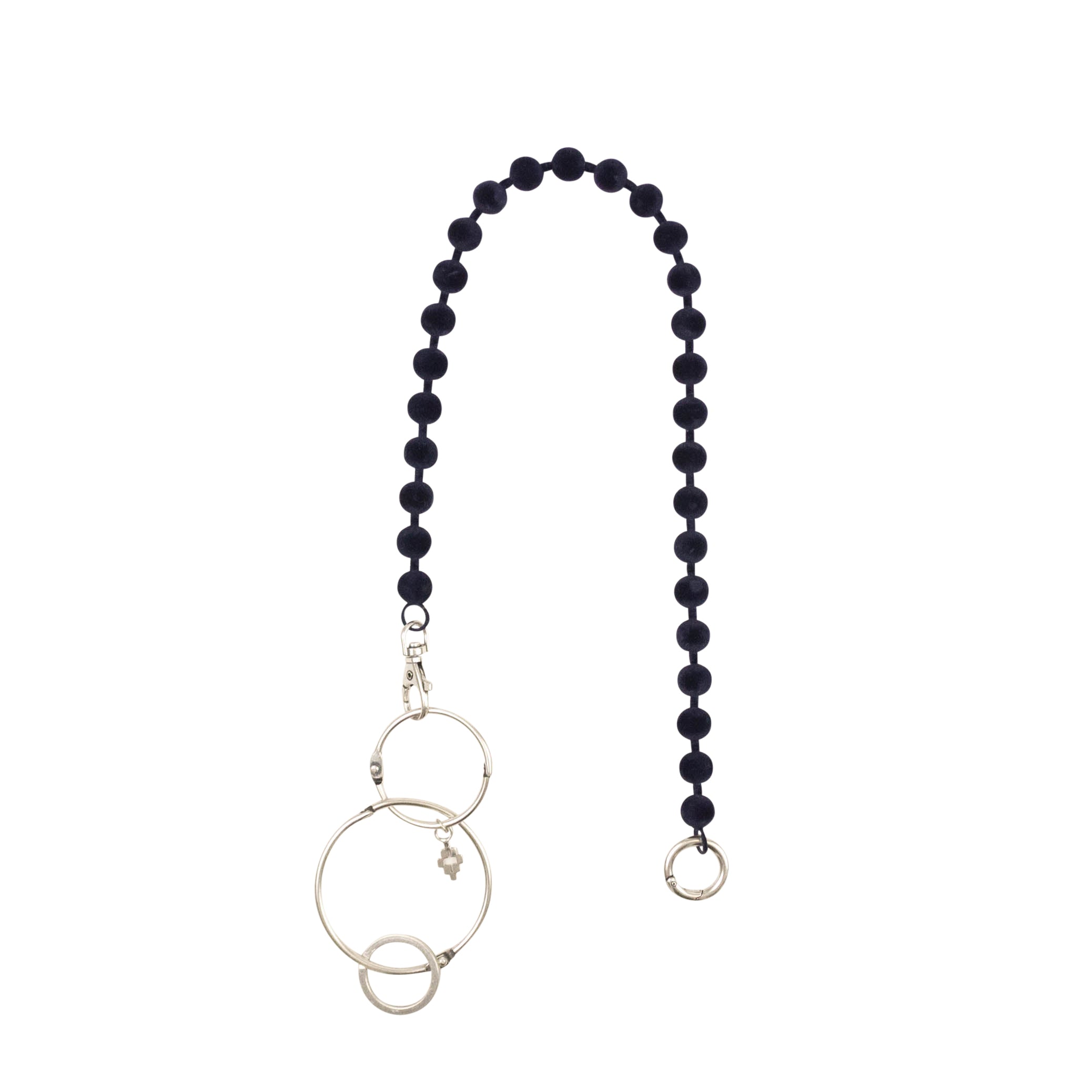 Marcelo Burlon Velvet Beaded Necklace - Blue