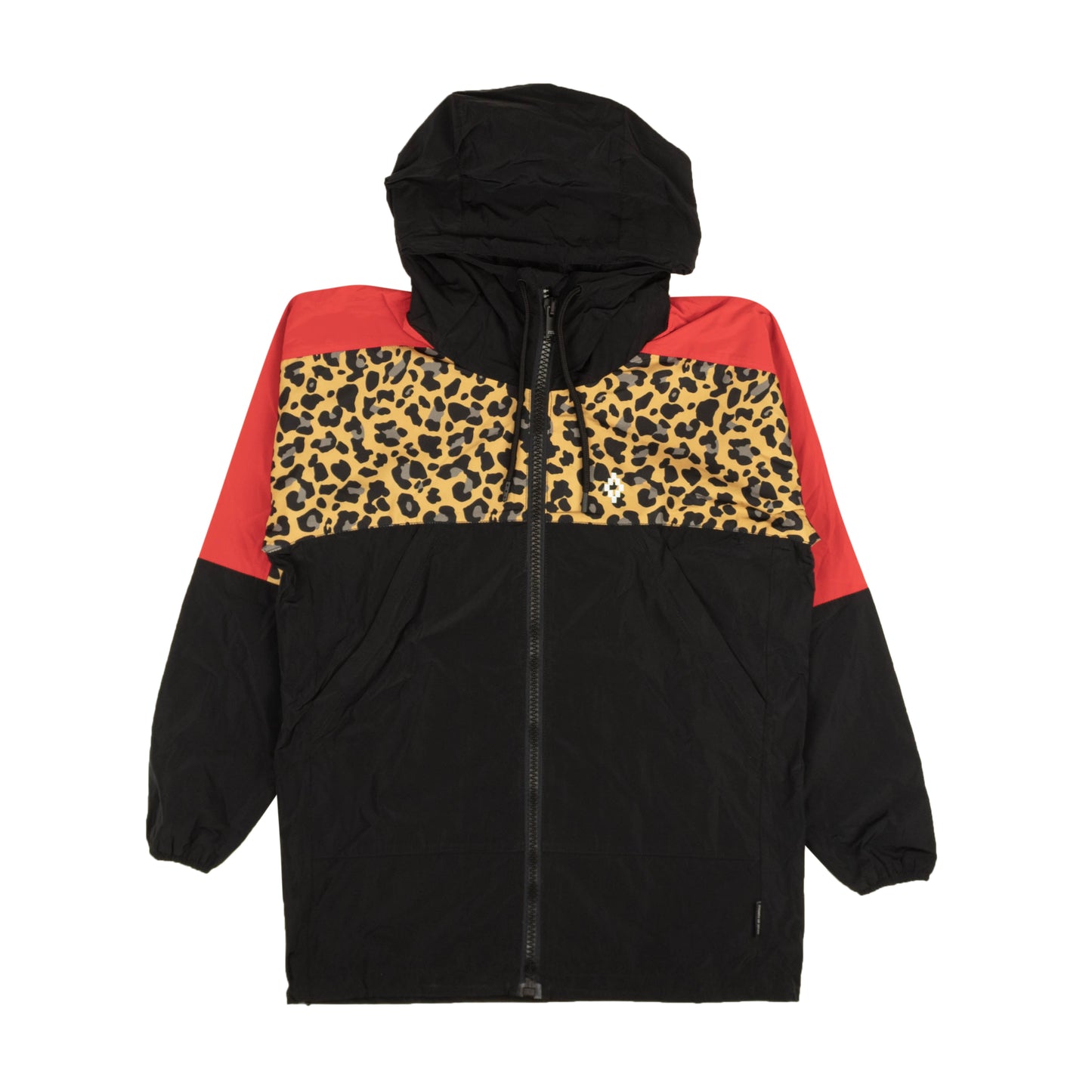 Marcelo Burlon Leopard Windbreaker - Black/Red