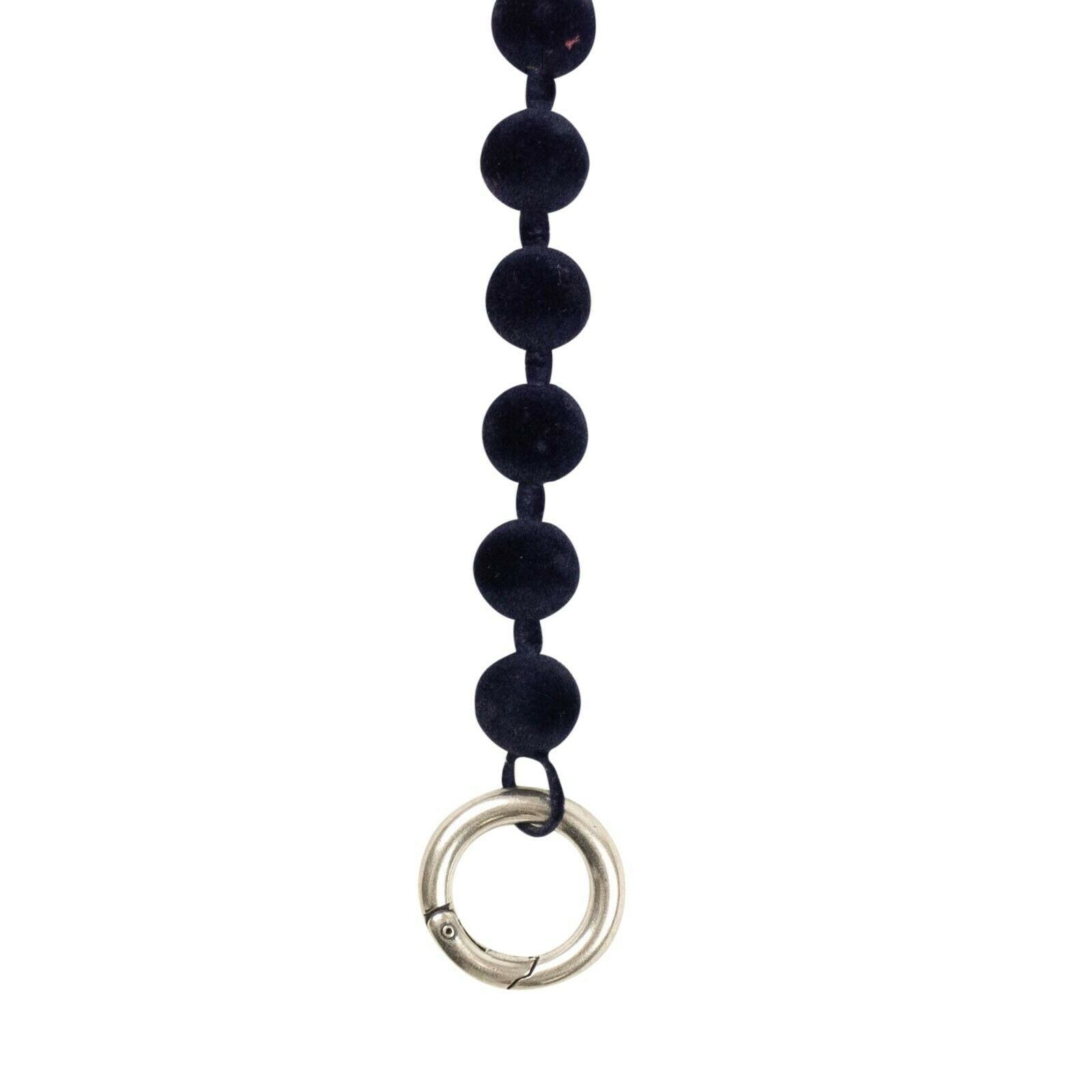 Marcelo Burlon Velvet Beaded Necklace - Blue