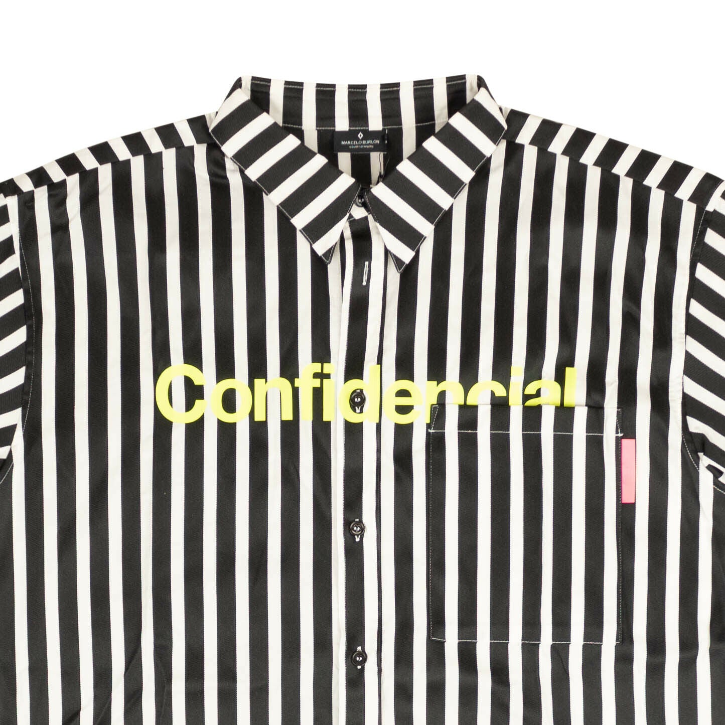 Marcelo Burlon Striped Confidencial Shirt - Black/White