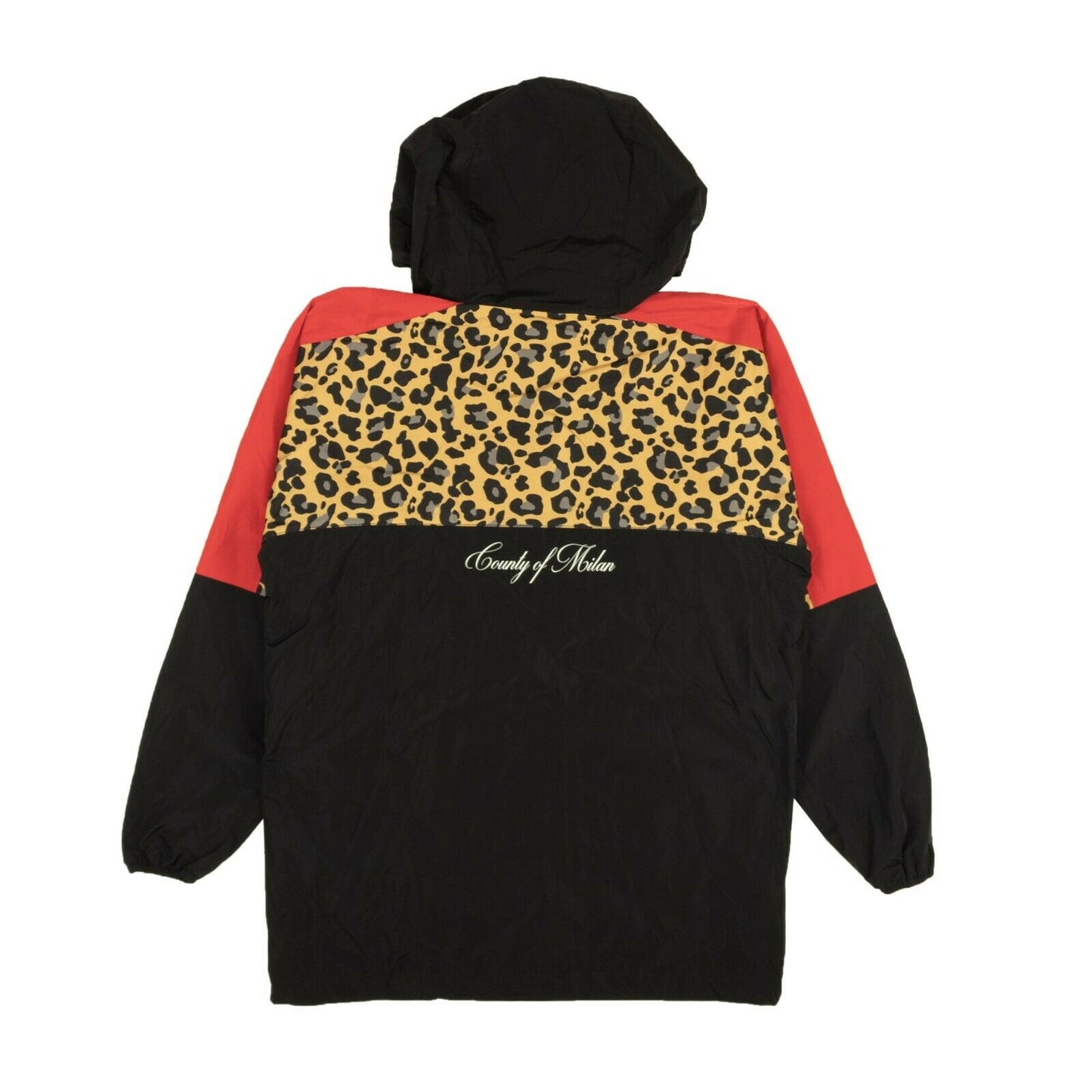 Marcelo Burlon Leopard Windbreaker - Black/Red