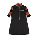 Palm Angels Zip Turtleneck Mini Dress - Black