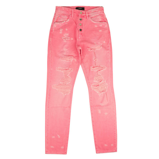 Amiri Slouch Destroyed Jean - Neon Pink
