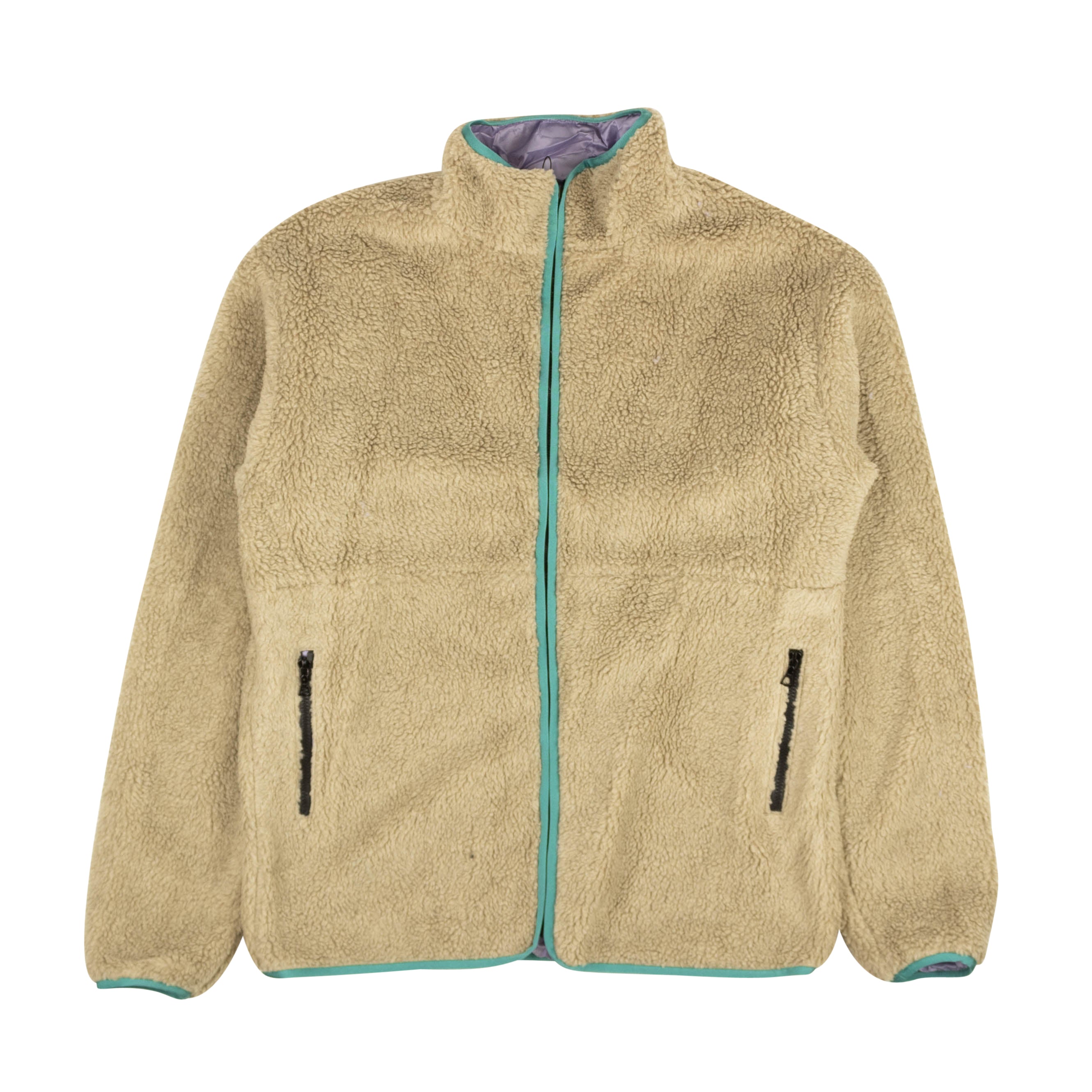 John Elliott Reversible Polar Fleece Jacket - Tan Abstract