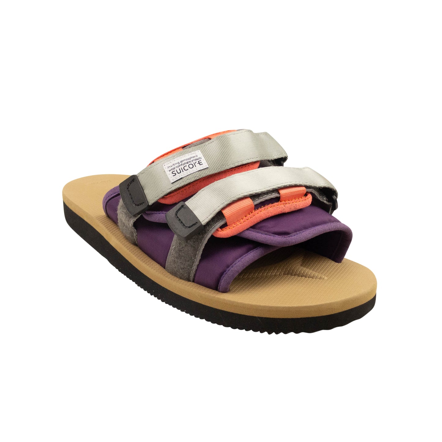 Suicoke Moto-Cab Slides - Purple/Beige