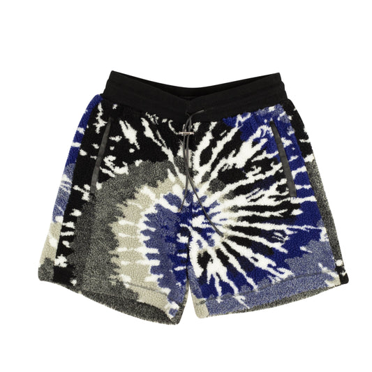 Amiri Tie Dye Polar Fleece Shorts - Blue/Black