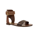 Brown Leather Passenger 'Logo' Flat Sandals
