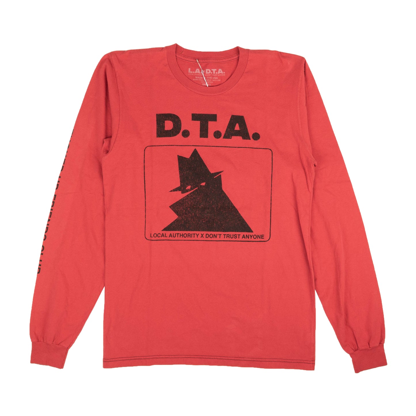 Local Authority X Don'T Trust Anyone Crooke Long Sleeve T-Shirt - Red