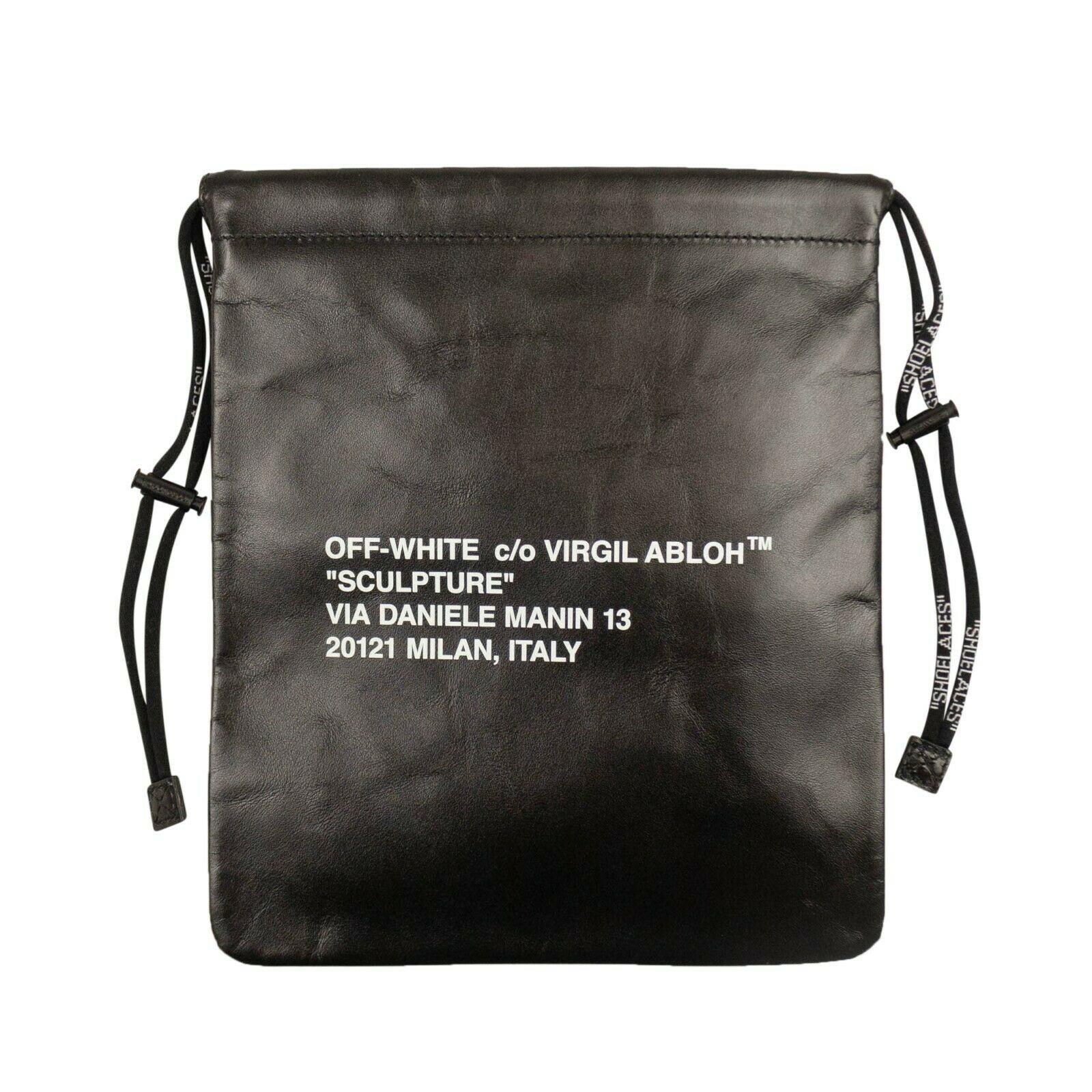 Off white drawstring bag sale