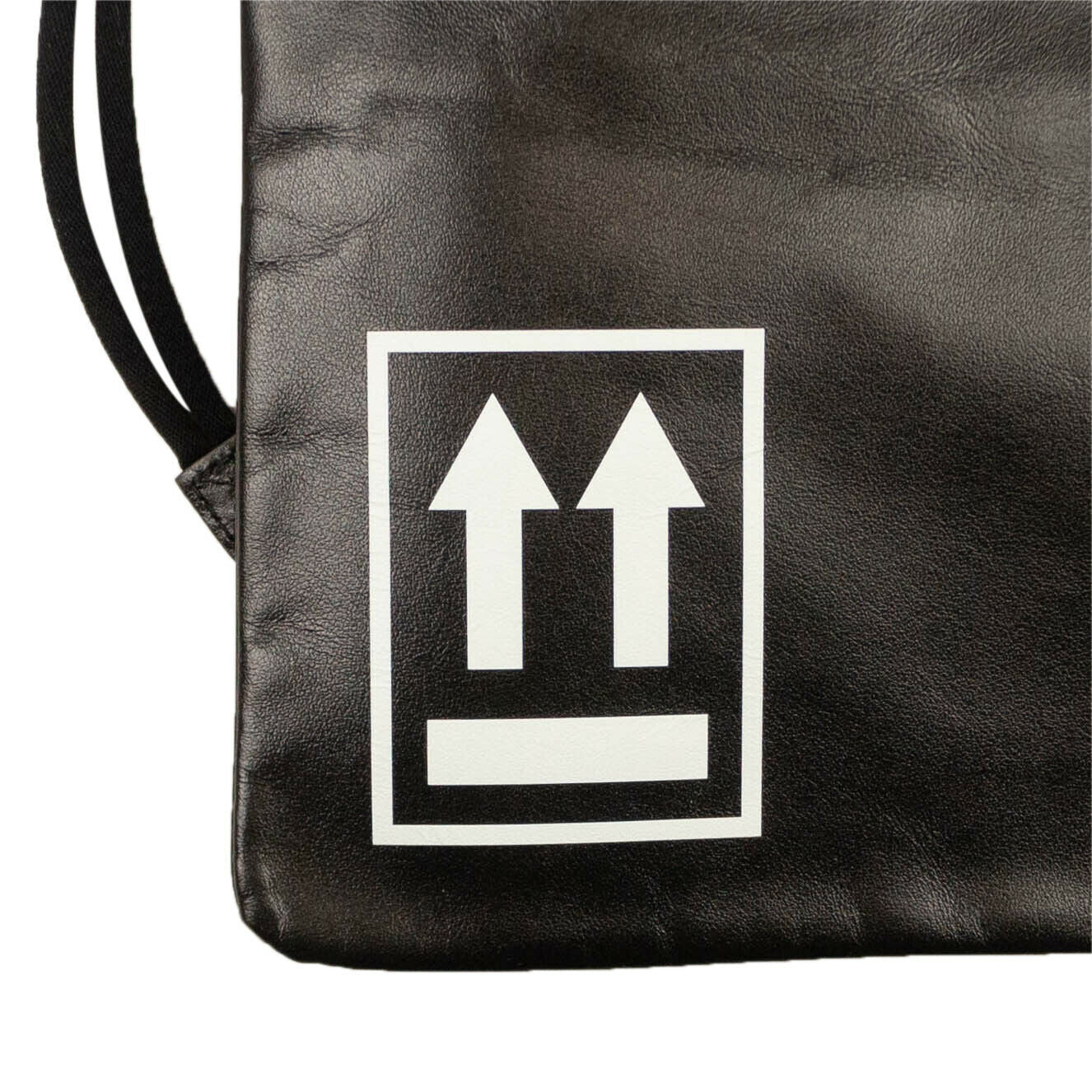 Off-White C/O Virgil Abloh Leather Drawstring Bag - Black