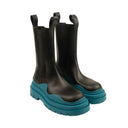 Bottega Veneta Tire Leather Boots - Black/Blaster Blue