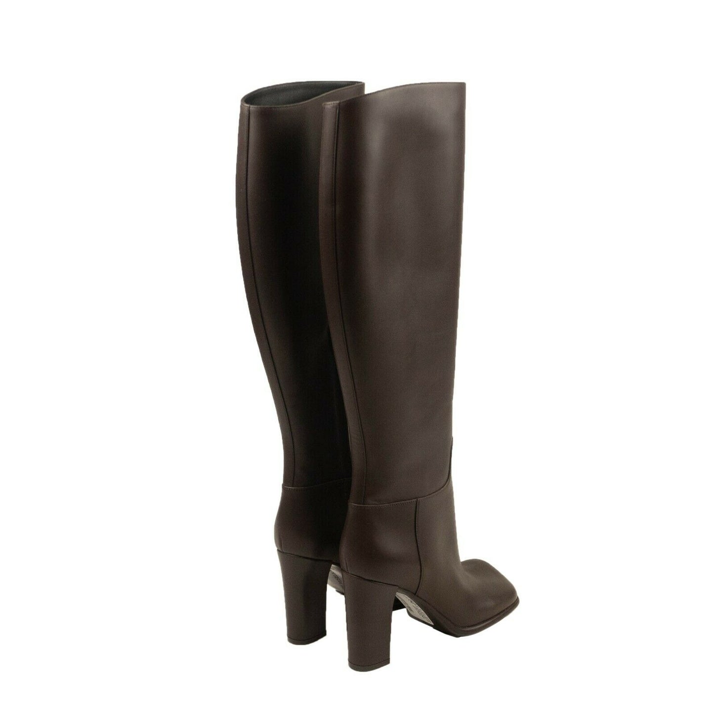 Bottega Veneta Storm Square Toe Knee High Boots - Brown