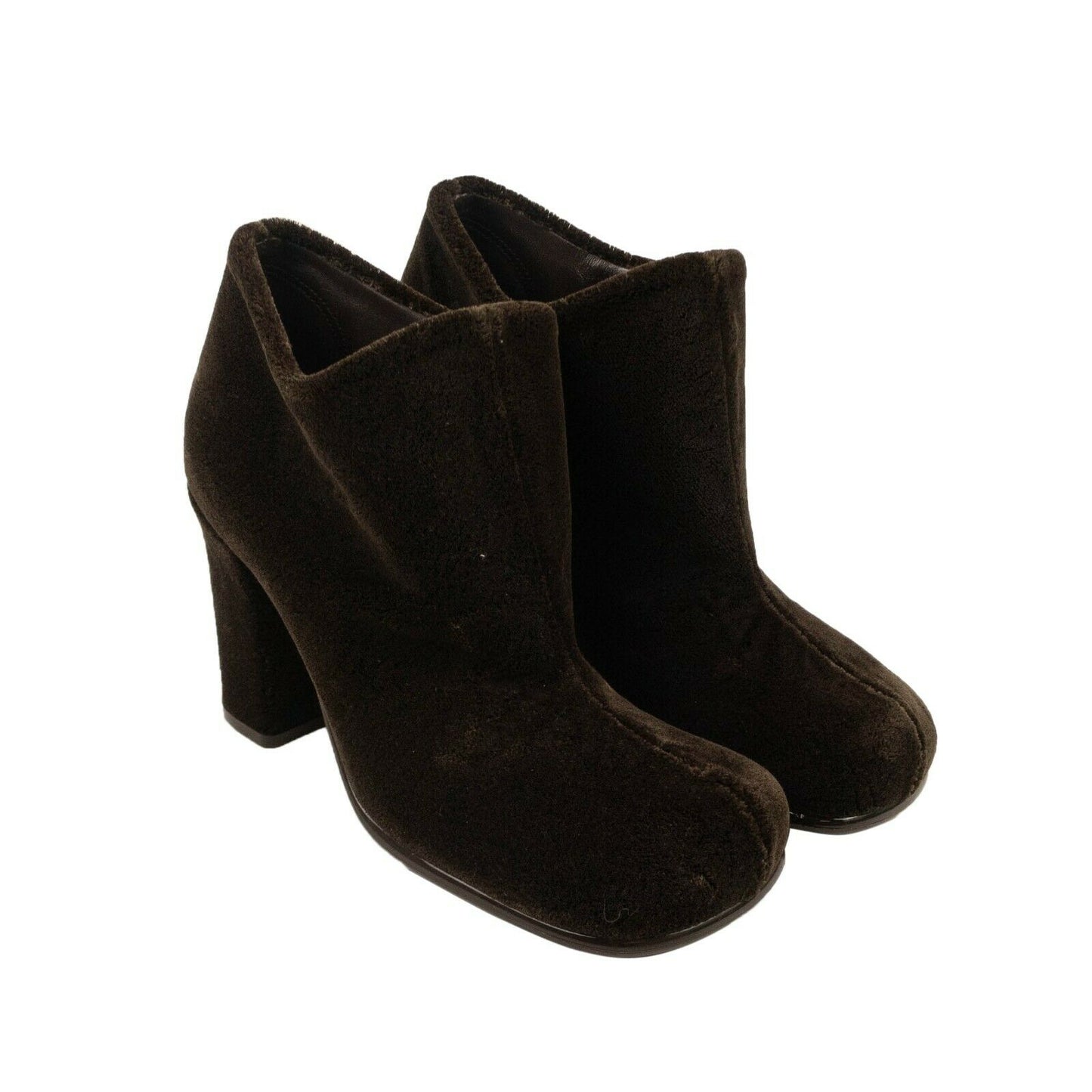 Bottega Veneta Storm Square Toe Suede Ankle Boots - Brown