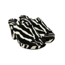 Black And White Carpet Zebra Gleam Sandals