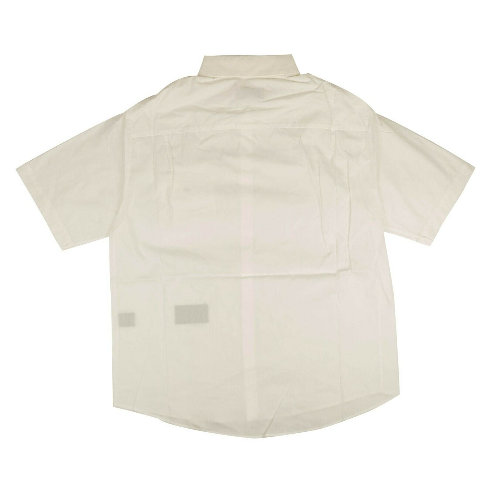 424 On Fairfax Short Sleeve Logo Patch Button Down - White