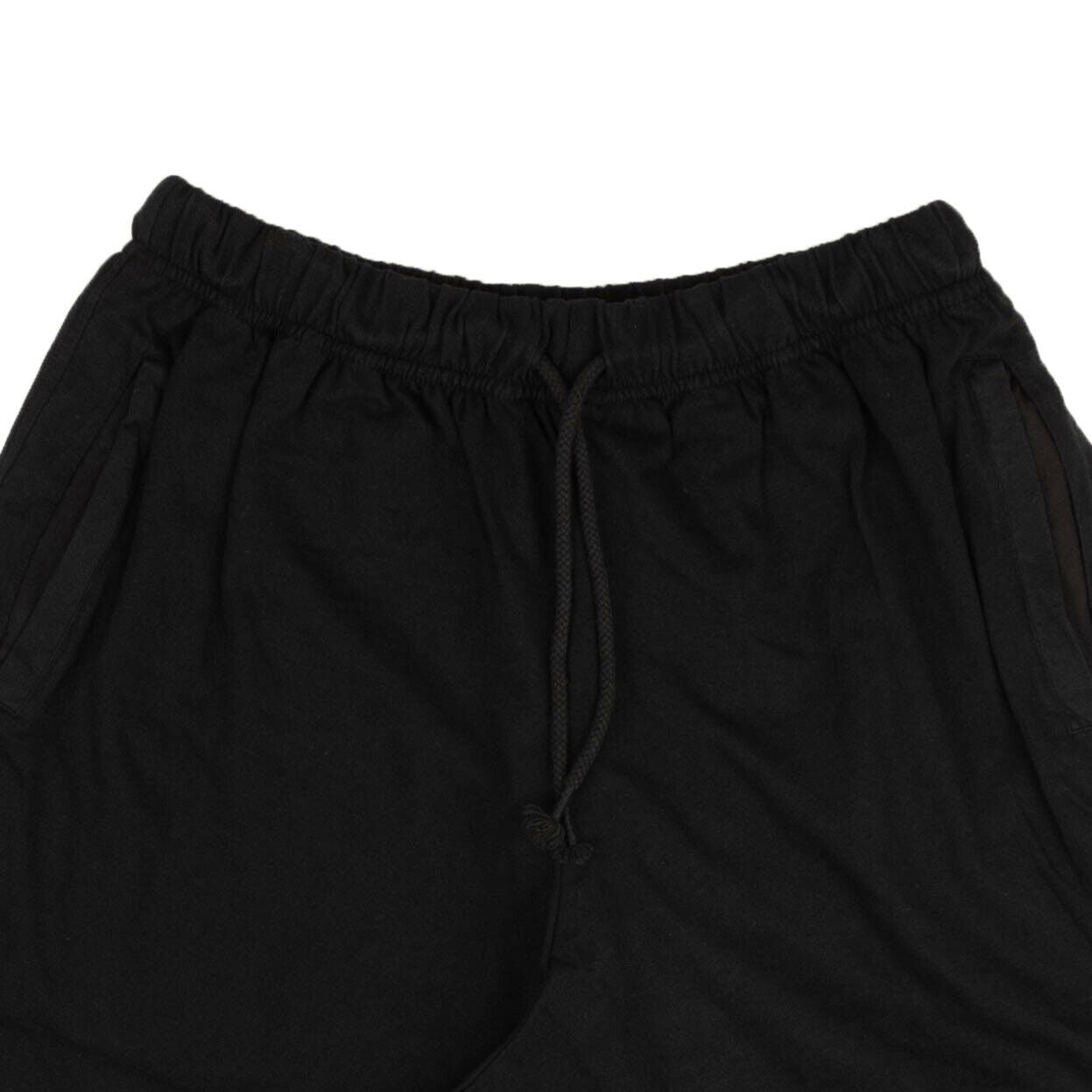 424 On Fairfax Frayed Edge Cotton Drawstring Shorts - Black