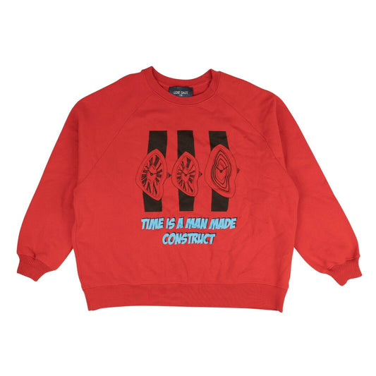 Lost Daze Time Crew Pullover Sweatshirt - Red/Blue