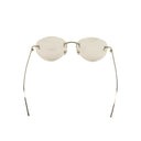 Silver Rimless Round Eyeglasses