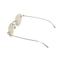 Silver Rimless Round Eyeglasses