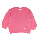 Pink Fin Knit Pullover Sweater