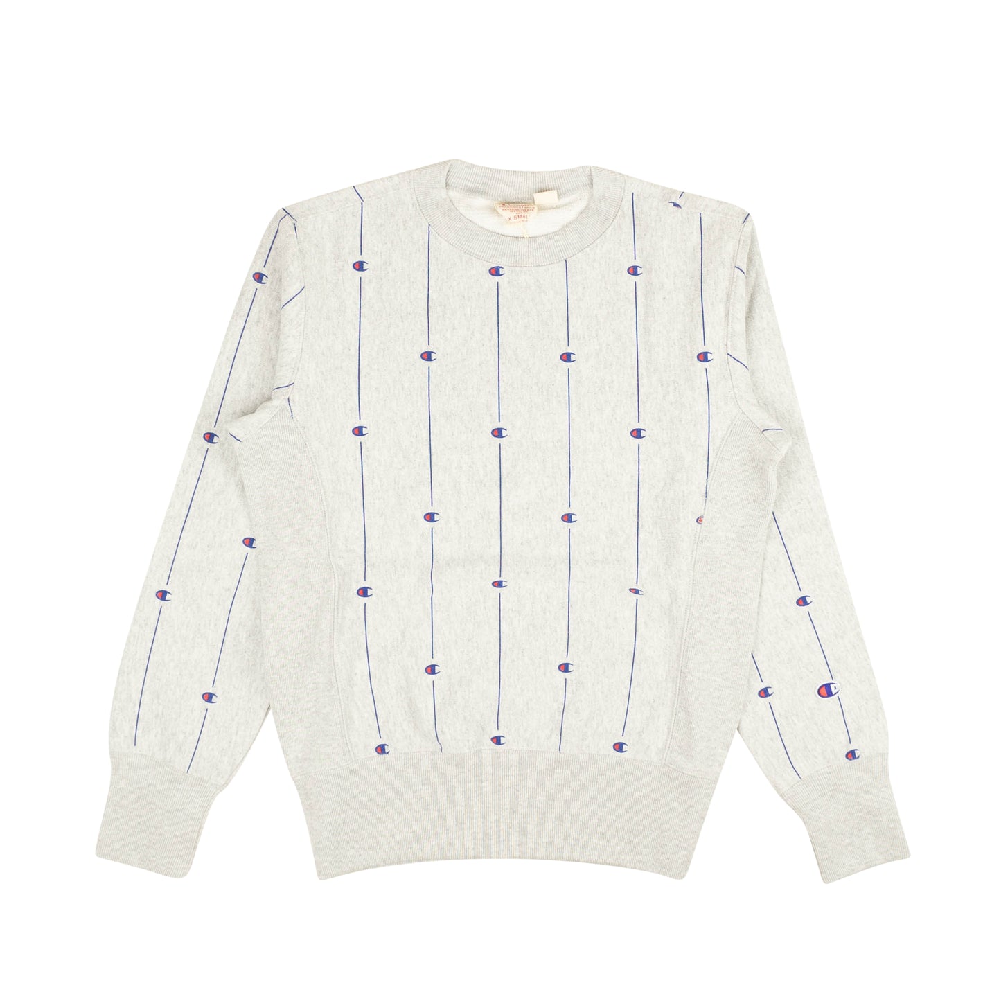 Champion Gray Rw Terry Pinstripe Crewneck - Gray