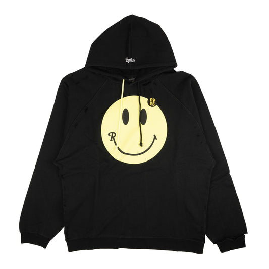 Raf Simons X Smiley 50 Anniversary Oversize Graphic Hoodie - Black