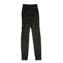 Off-White C/O Virgil Abloh High Waisted Leather Pants - Black