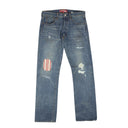 Junya Watanabe X Comme Des Garcons Stripe Patch Jeans - Blue