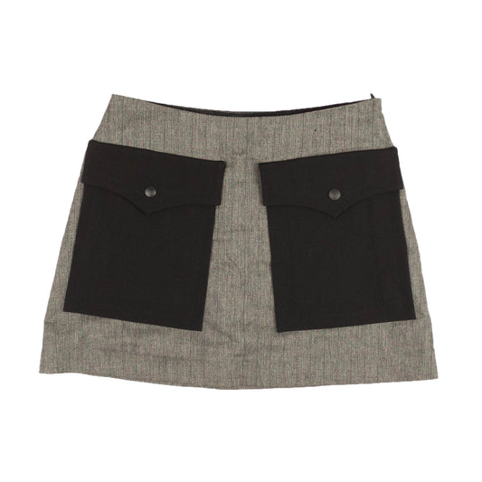 Palm Angels Pinstripe Sensitive Content Mini Skirt - Gray