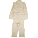 A.P.C Linen Contrast Stitch Jumpsuit - Beige