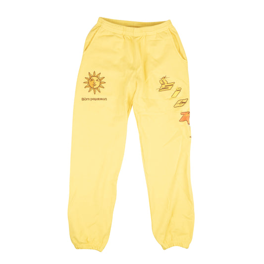 Sickö Börn Unwanted Embroidered Sweatpants - Yellow