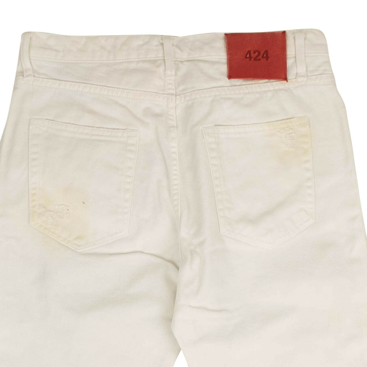 424 On Fairfax Distressed Jeans - White