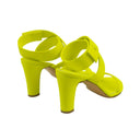 A.P.C Twist Strap Heels - Neon Yellow