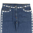 Blue Couture Paint Stitching Jeans