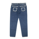 Blue Couture Paint Stitching Jeans