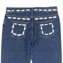 Blue Couture Paint Stitching Jeans