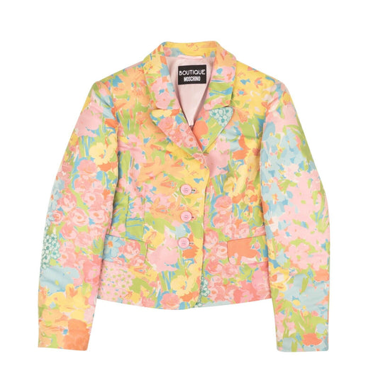 NWT BOUTIQUE MOSCHINO Multi Spring Floral Evening Short Jacket