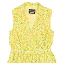 NWT BOUTIQUE MOSCHINO Yellow Lemon Silk Wrap Assymetrical Dress