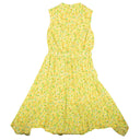 NWT BOUTIQUE MOSCHINO Yellow Lemon Silk Wrap Assymetrical Dress