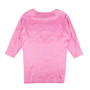 Pink Nailhead Logo Bunny Silk Dress