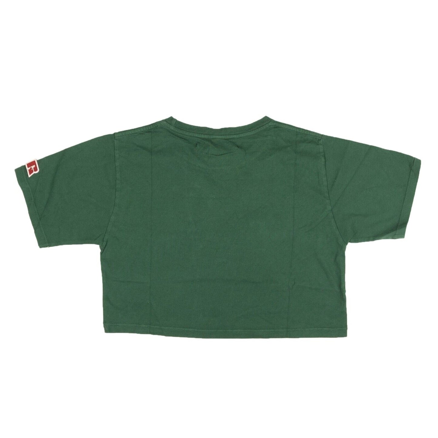 Visitor On Earth Cropped Logo T-Shirt - Green