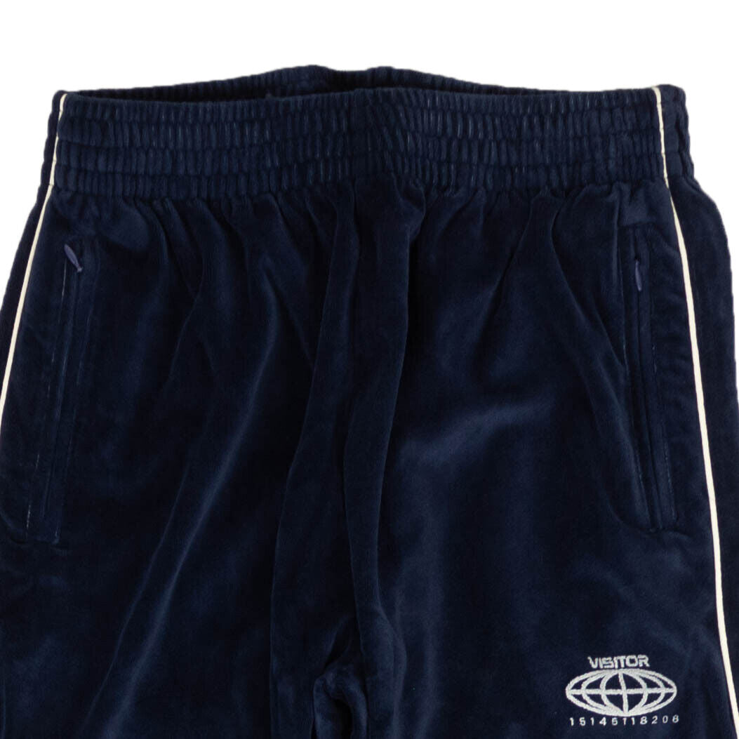 Visitor On Earth Velour Pants - Navy Blue