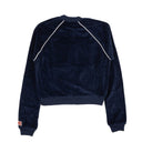 Visitor On Earth Velour Sweatshirt - Navy Blue
