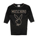 Moschino Couture Nailhead Logo Bunny Silk Dress - Pink