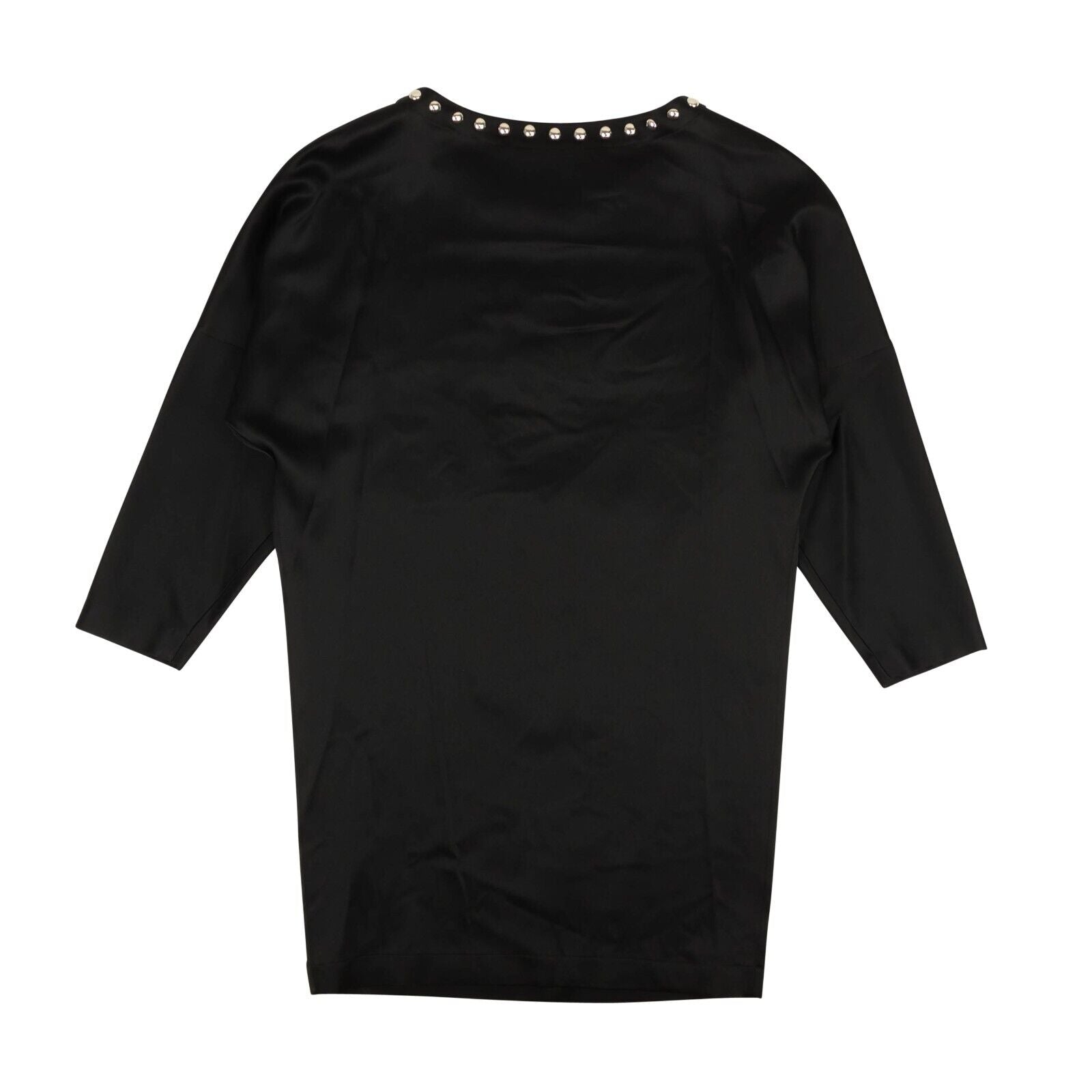 Moschino Couture Nailhead Logo And Bunny Silk Dress - Black