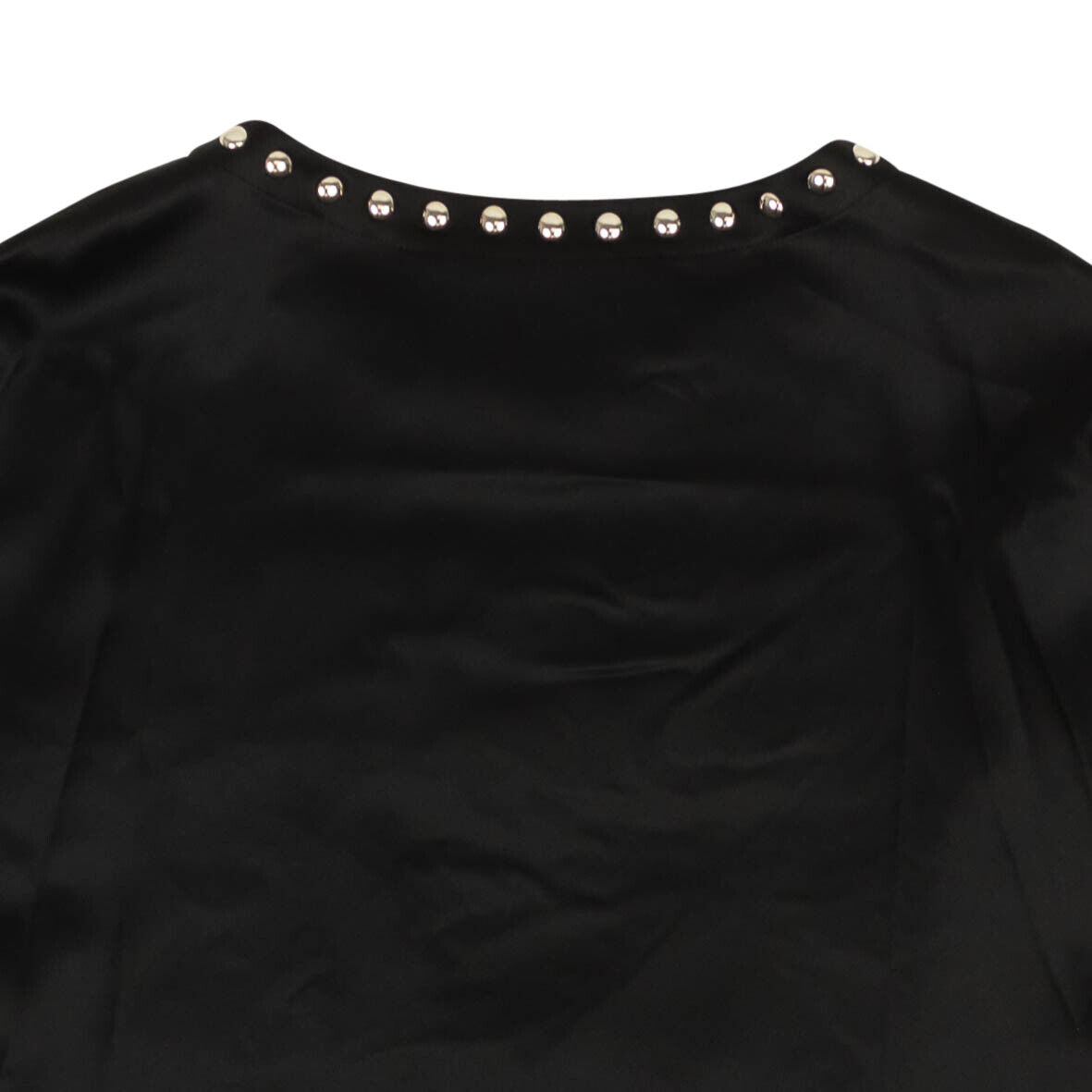 Moschino Couture Nailhead Logo And Bunny Silk Dress - Black