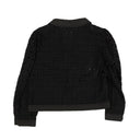 Black Lace Buttoned Evening Jacket