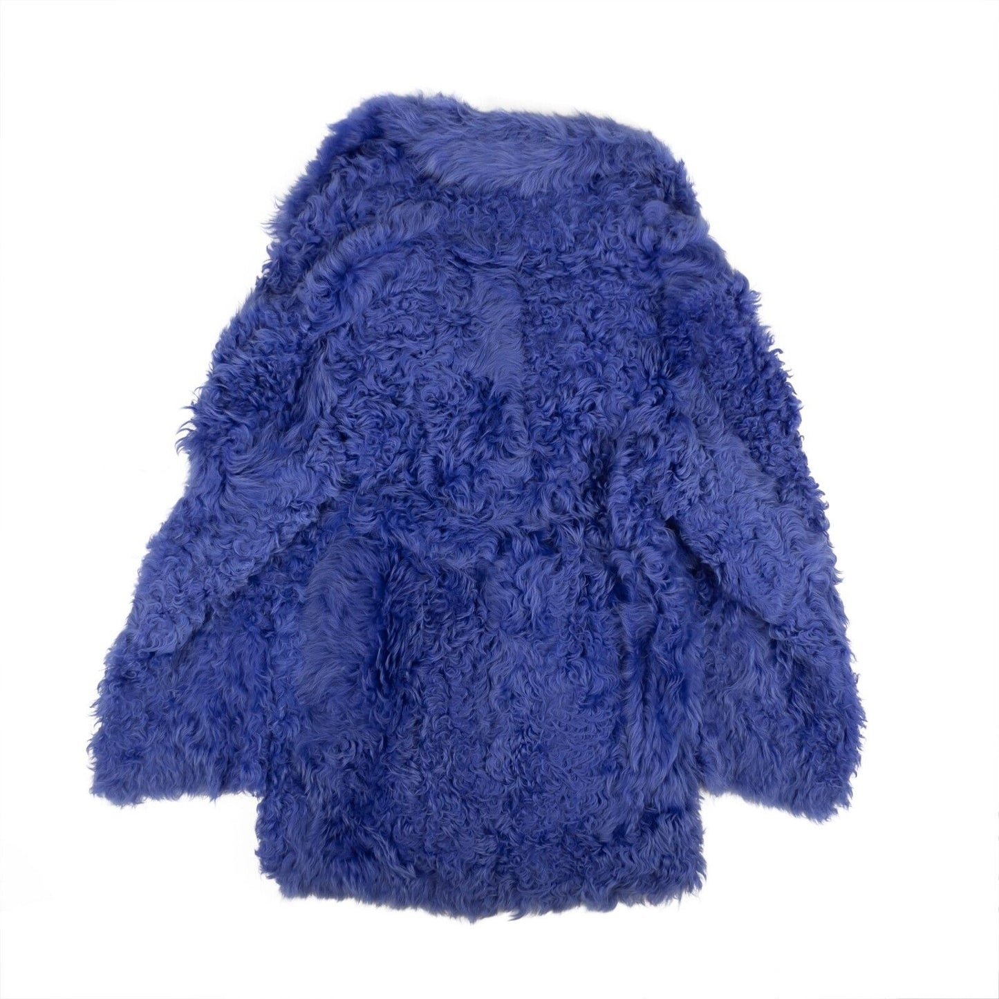 Off-White C/O Virgil Abloh Shearling Fur Coat - Blue